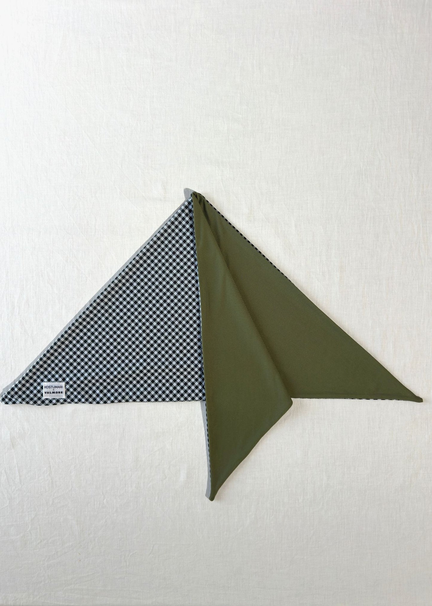 Pantelleria Convertible Bandana, Black Vicky - Made in Italy