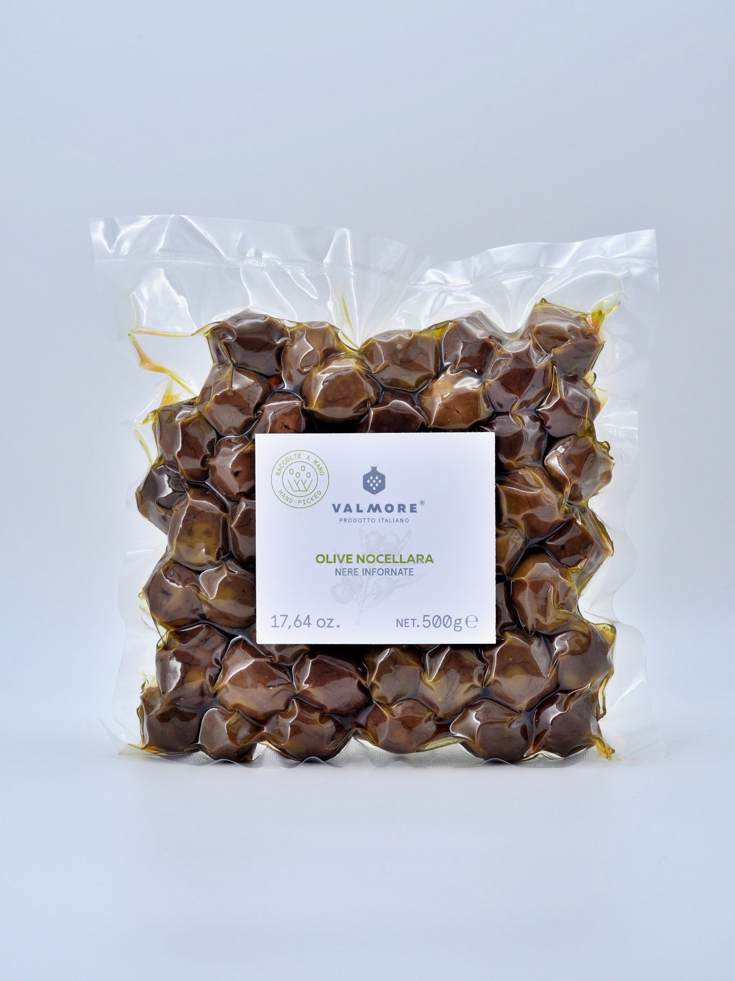 Baked Black Olives Nocellara del Belice in Extra Virgin Olive Oil, 500g