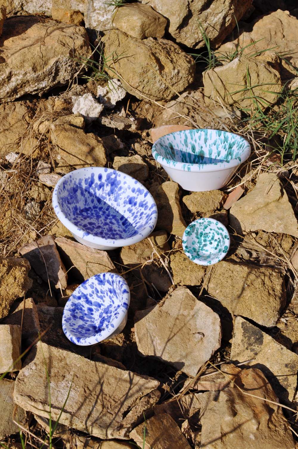 Lemmi, Traditional Sicilian Serving Bowl, Green or Blue