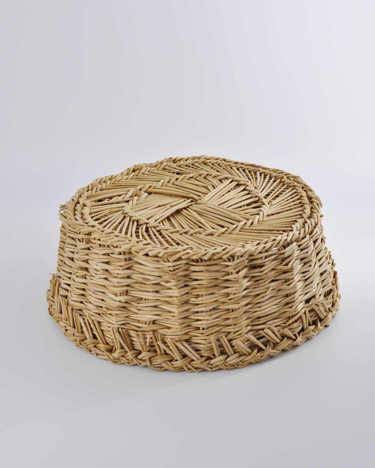 Vascedda Authentic and traditional Sicilian hand-woven rush cheese basket (D 26cm)