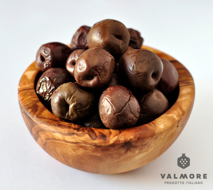 Baked Black Olives Nocellara del Belice in Extra Virgin Olive Oil, 500g