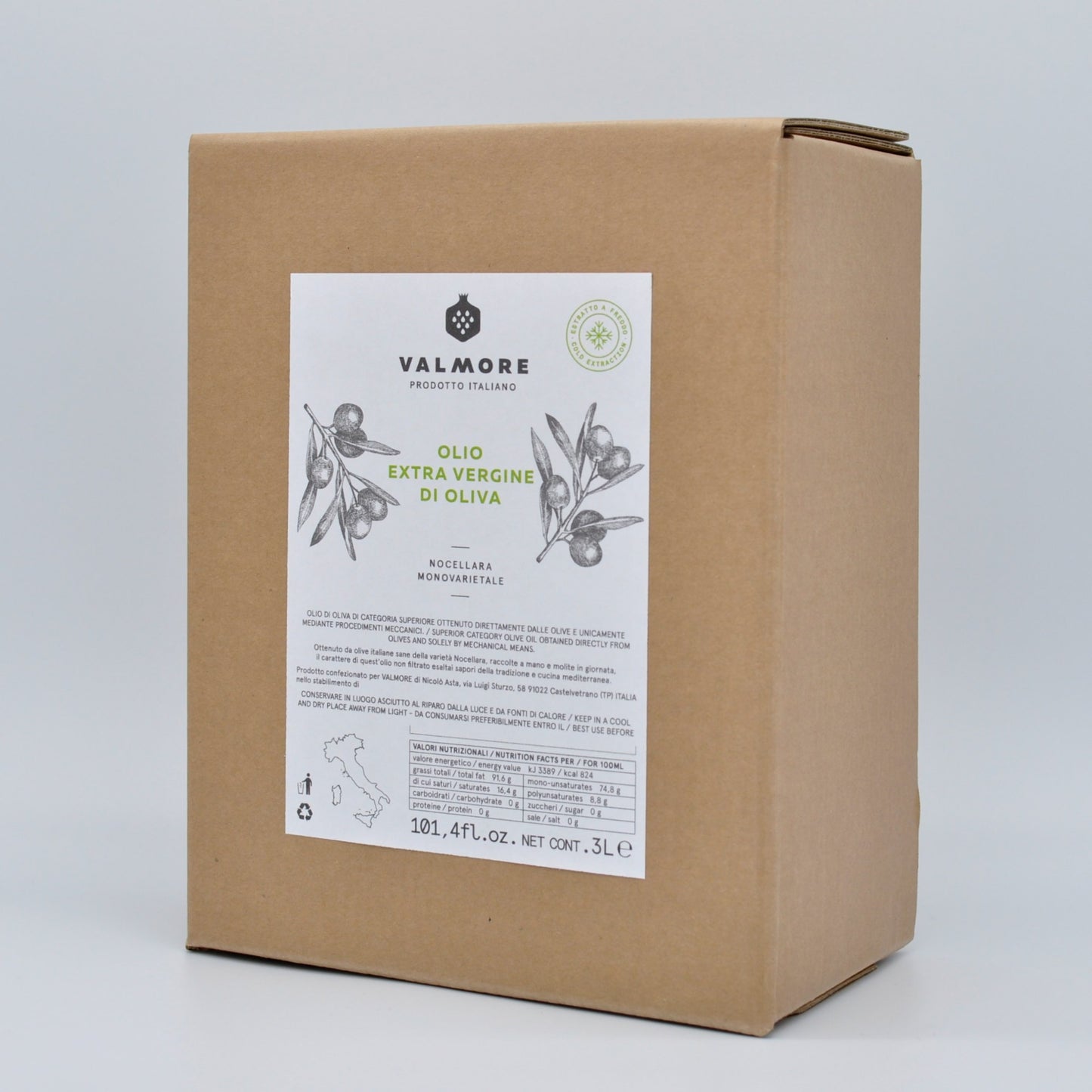 Nocellara Monovarietal Extra Virgin 0live 0il 2025/2026, 3L