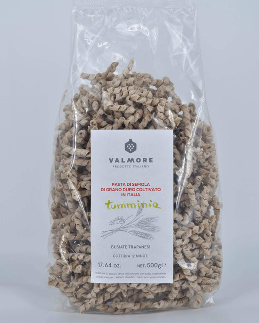 Busiate trapanesi - pasta di semola integrale di grano duro Tumminia