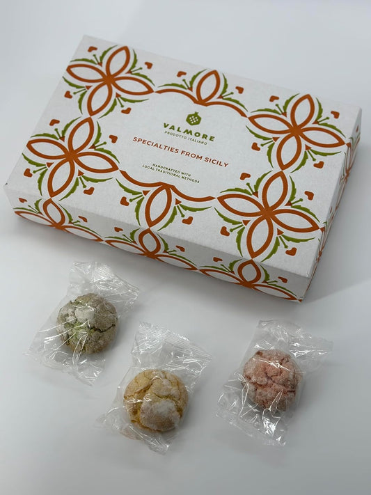 VALMORE Almond Pastries with Flavours (Orange – Pistachio – Lemon) 500g