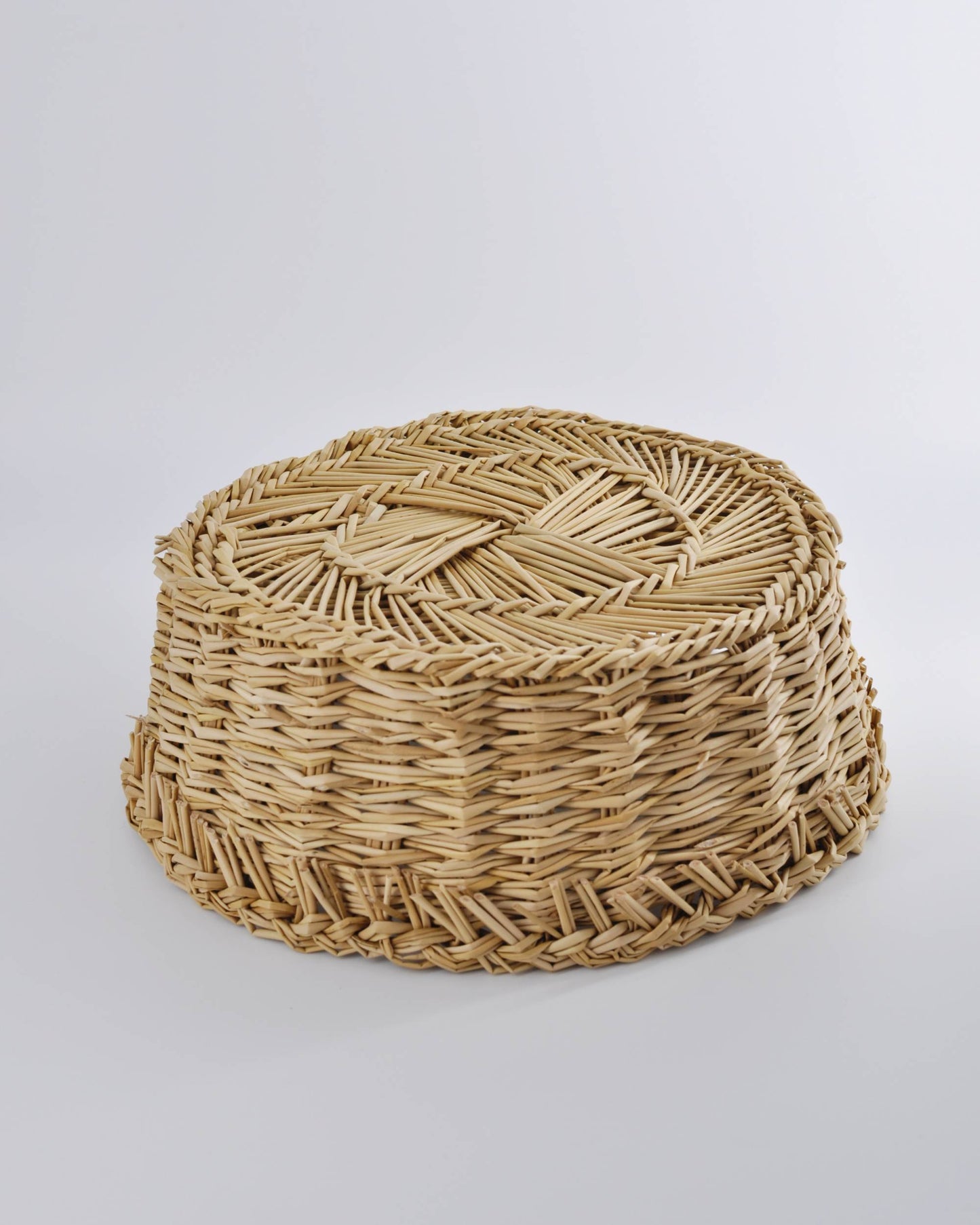 Vascedda Authentic and traditional Sicilian hand-woven rush cheese basket (D 26cm)