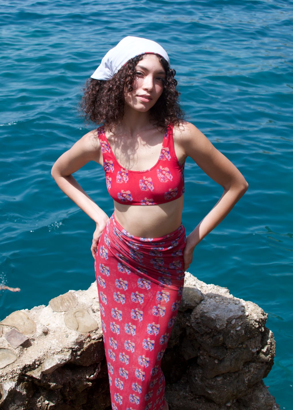 Pantelleria Convertible Bandana, Corallo - Made in Italy