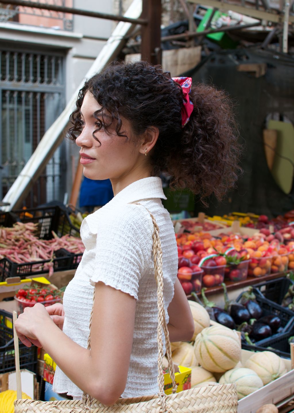 Favignana Handmade Scrunchie · Coral · Made in Italy
