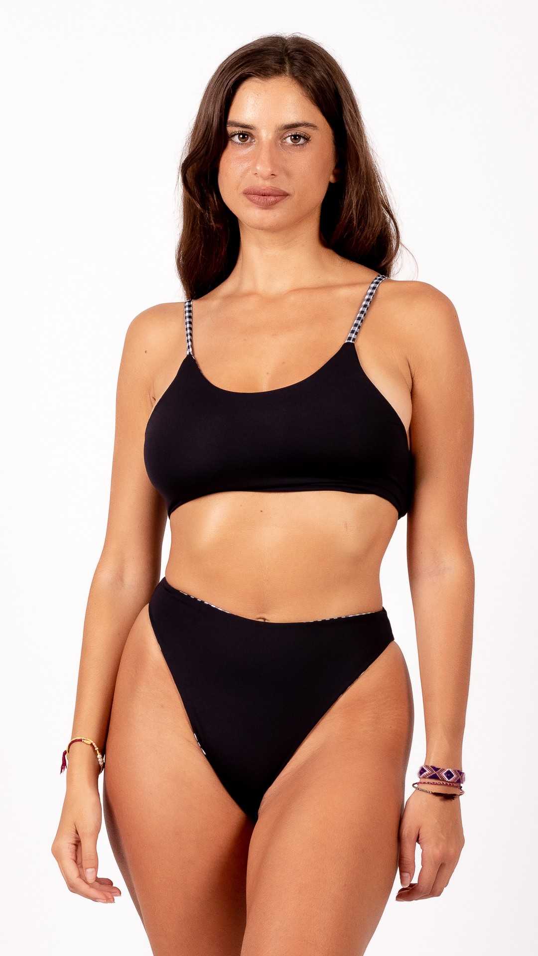 Damen Bikini Schwarzer Vichy - Marisa by Kostumari